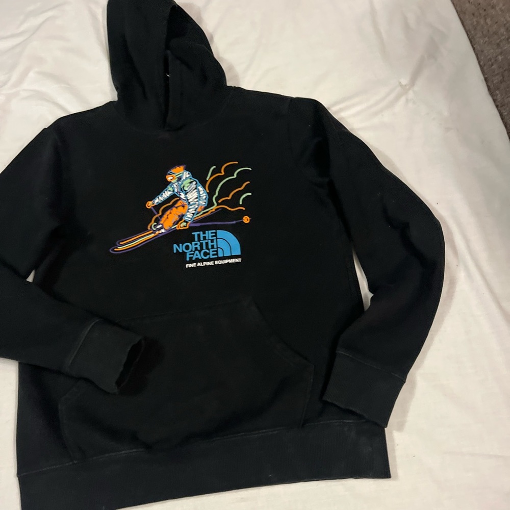 The North  Face  Hoodie Sweatshirt Ski Graphic Boys X-Large Size 14-16.